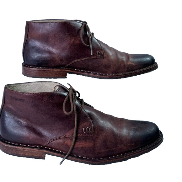 Sebago Chukka Boots Men\'s 10D Tremont Smooth Brown Leather Lace Up HandCrafted main image 12